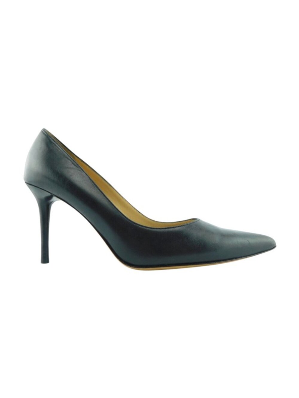 BRUNO MAGLI Black Leather Classic Heel Pumps 8